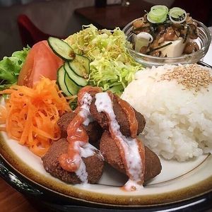 falafel plate at Pleased To Meet Me in Nara
