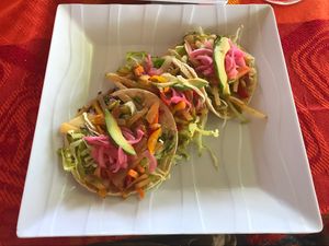 Tacos Vegan at El Cocodrilo in Coba