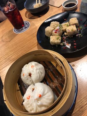 Buddha buns & salt pepper tofu.  at Oriental Teahouse in South Yarra