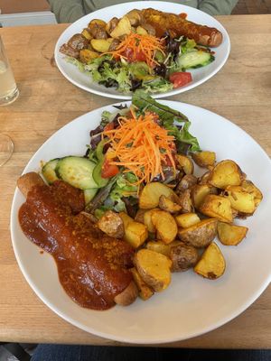 Seitan Curryvurst   at Cafe Affenbrot in Luebeck