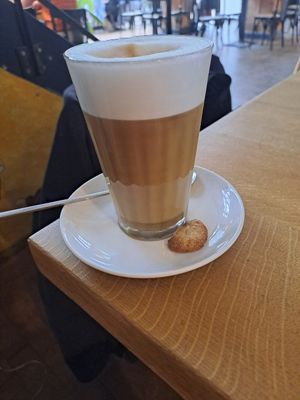 Even the little biscuit is vegan! at Cafe Affenbrot in Luebeck