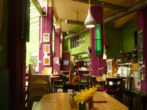 inside at Cafe Affenbrot in Luebeck