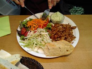 Vegan döner at Cafe Affenbrot in Luebeck
