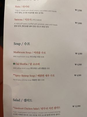 Vegan Soup at Indian Cuisine Masala in Jeonju