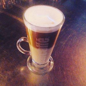 Soy latte.

Photo by: Jagoda T. on Facebook at Franky's Pub in Mozirje