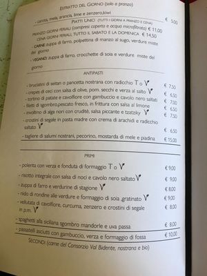 Menu-3 at Bistro Verdepaglia in Forli