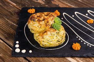 crocchette veg di riso con zucchine al prfumo di menta at Vegeta in Bologna