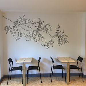 Seasonal art by a local artist at Steep & Filter in Skipton