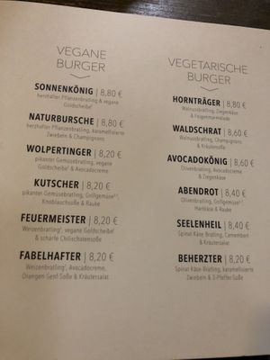 Vegane and vegetarian Burger  at Hans im Glück in Dresden
