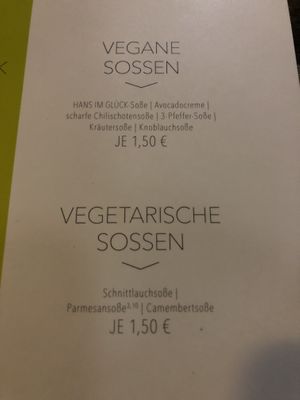 Vegan sauce  at Hans im Glück in Dresden