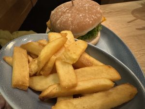 burger & fries  at Hans im Glück in Dresden