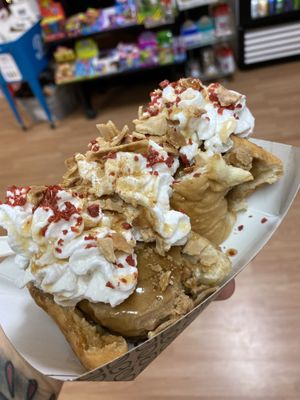 Grand slam Freddy with coffee ice cream- vegan ❤️ at The Pop Shop in Frederick