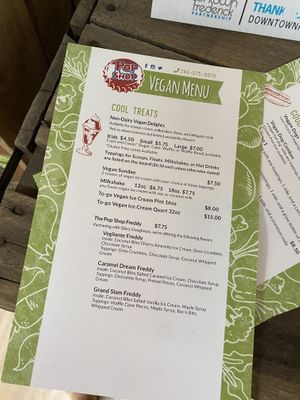 Menu!  at The Pop Shop in Frederick