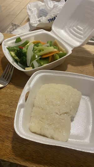 Sticky rice. Veggies    at Durian Durian in Orlando