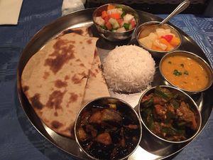 Vegan thali at Khazana in Yokohama