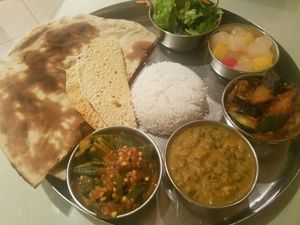 lunch set at Khazana in Yokohama