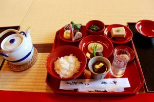 set meal for 3000 yen at Tenryuji Temple Shigetsu in Kyoto