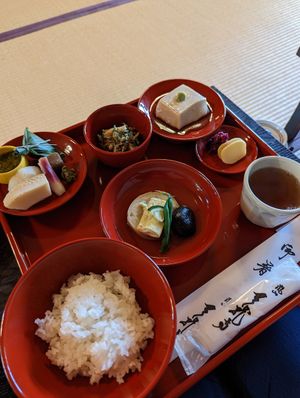 Set menu at Tenryuji Temple Shigetsu in Kyoto