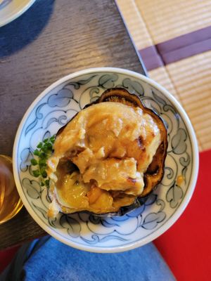 Miso eggplant. I started eating before I remembered to get a photo. One of the best things I've ever eaten.  at Tenryuji Temple Shigetsu in Kyoto