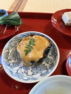Miso Glazed Eggplantt  at Tenryuji Temple Shigetsu in Kyoto