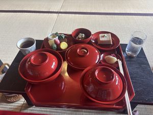 … and tea   at Tenryuji Temple Shigetsu in Kyoto
