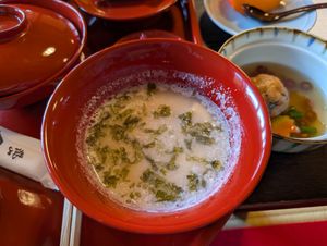 Soup at Tenryuji Temple Shigetsu in Kyoto