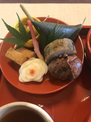 Lunch set at Tenryuji Temple Shigetsu in Kyoto