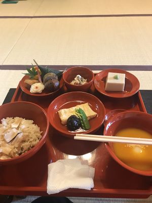 Lunch set at Tenryuji Temple Shigetsu in Kyoto
