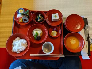 The Yuki set (3300Y) at shigetsu at Tenryuji Temple Shigetsu in Kyoto