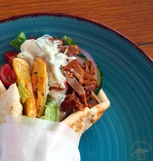 Street style döner kebab at Original Herbivore - Food Truck in Los Angeles