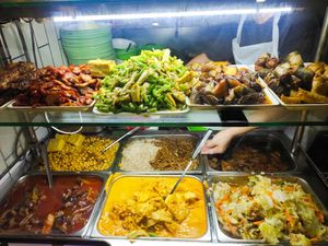 Lots of dishes at Yum Yum Yummy Vegetarian - Bukit Merah Central in Central Singapore