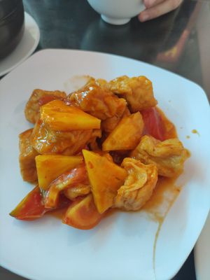 Sweet and sour tofu at Huyen Trang in Da Nang