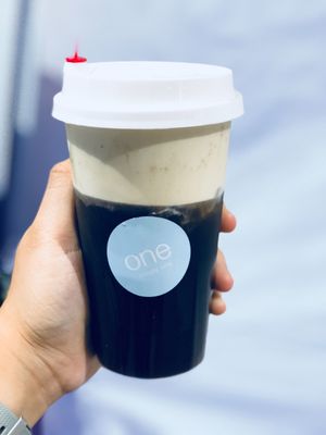 Coffee Macchiato with Premium Japanese Soy Cream cap at One Simply One by Mr Bean - Northpoint in North Singapore