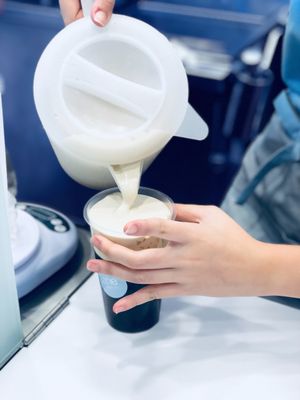 Coffee Macchiato with Premium Japanese Soy Cream cap at One Simply One by Mr Bean - Northpoint in North Singapore