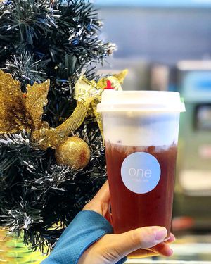 Soy tea macchiato at One Simply One by Mr Bean - Northpoint in North Singapore