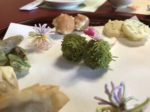 Menu 5000¥ at Haku Un An in Kyoto