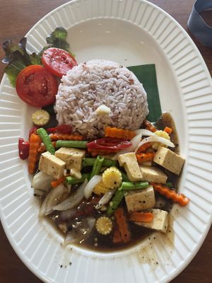 Black pepper tofu   at Connect Cafe in Chiang Rai