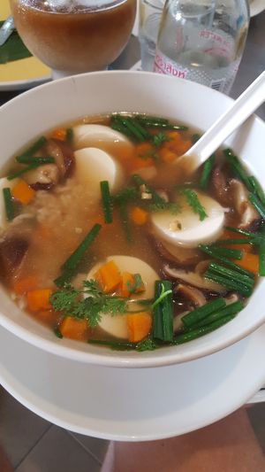 Khao Tom! Super healthy rice porridge breakfast! at Connect Cafe in Chiang Rai