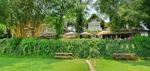 River lawn at Chivit Thamma Da in Chiang Rai