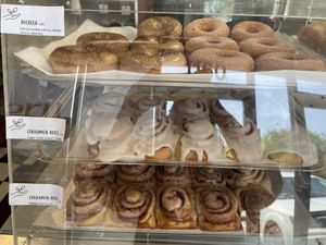 Vegan donuts and cinnamon rolls!  at  Panaderia Cafe Oaxaca in Clovis