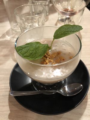 Vegan dessert - taro, mung bean and sago and coconut milk pudding. Lovely! at Hanoi Rose in Brunswick