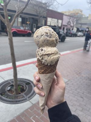 Peanut butter chip ice cream (vegan)  at Revival Ice Cream in Monterey