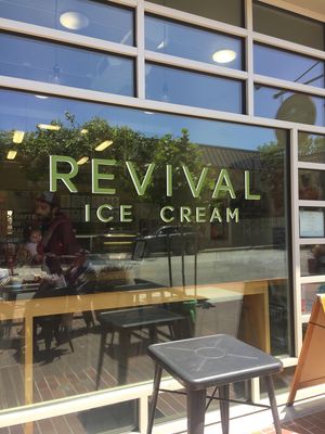 3 vegan flavors; 1 mostly vegan other than honey at Revival Ice Cream in Monterey