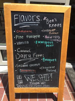 Vegan options!  at Revival Ice Cream in Monterey
