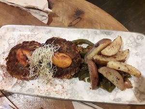 💚 Hamburguesas Vegan. Muy buenas. at Enkuentro Cocina Natural in Castellon De La Plana