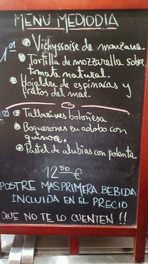 Menú semanal at Enkuentro Cocina Natural in Castellon De La Plana