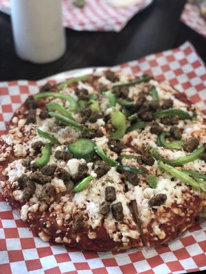 Sausage, not dayia cheese.   at The Curry Pizza Company - Shaw Ave in Fresno