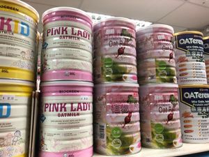 Tin of oat milk at Yong Xu Organic Enterprise in North Singapore