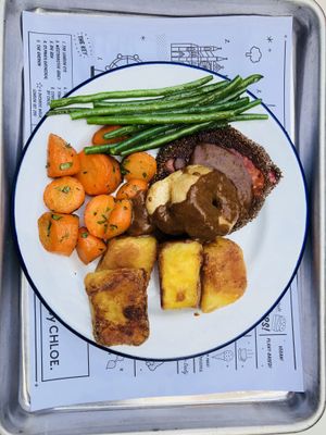 Finally managed to try the vegan Sunday roast & it’s awesome  at By Chloe - Tower Bridge in London