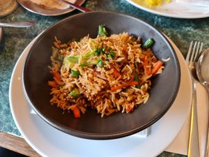 Vegan nasi goreng at Badde Manors in Glebe